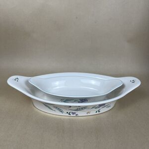Pfaltzgraff  April Pattern Au Gratin Stoneware Baking Dishes Set Of‎ 2 USA